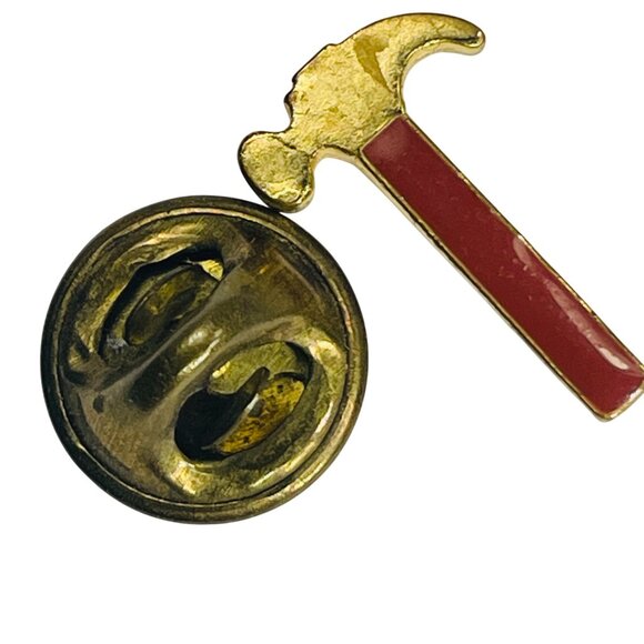 Cub Scouts of America Craftsman Hammer Handyman Lapel honor Pin w Original Back - Picture 3 of 4